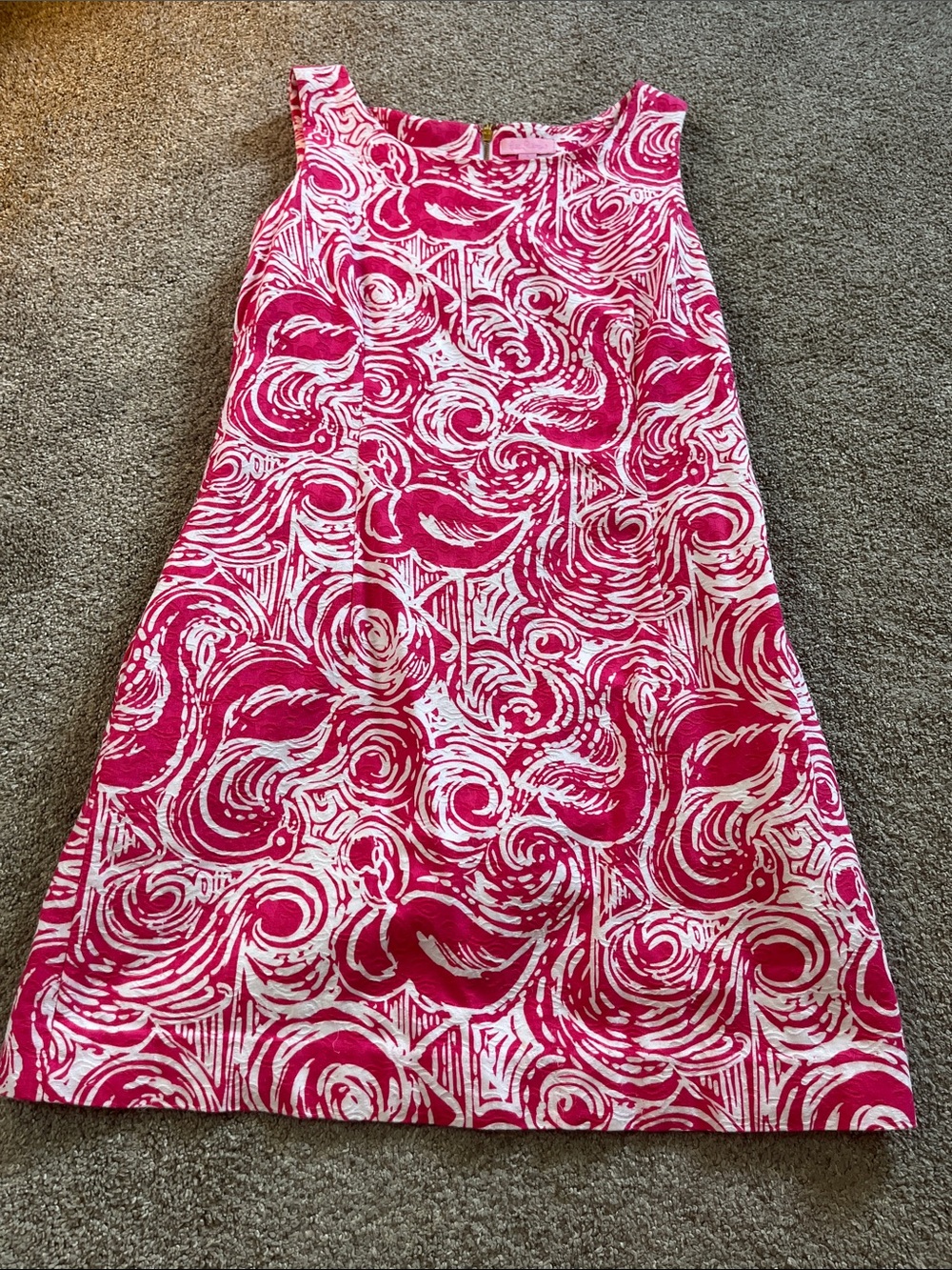 🦩🦩🦩🦩Lilly Pulitzer Hot Pink Flamingo Shift Pockets EUC sz4